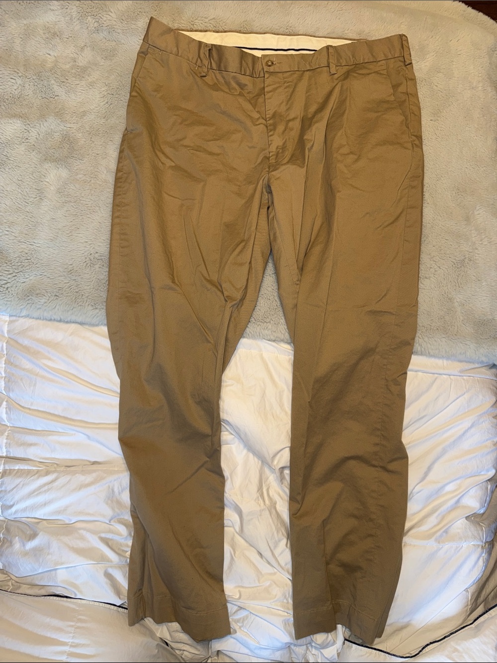 Men's Polo Tan Chino Pants - Comfortable Everyday Khakis